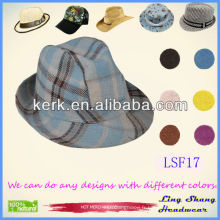 LSF17 2014 Factory Direc Vente Tissu Fedora Hat chapeau chaude chapeau chapeau chapeaux